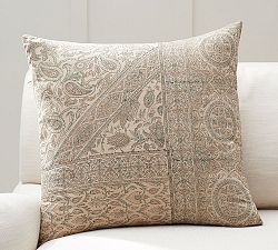 Viola Block Print Pillow Cover