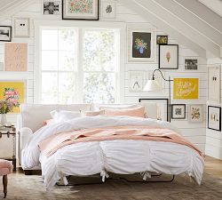 Flying Pig Embroidered Pillow