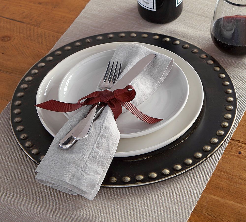 Nailhead Charger Plate