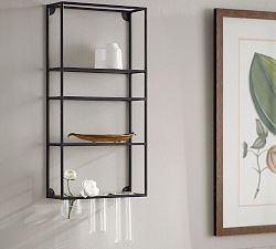 Wall Shelf Unit with Multi Glass Rack