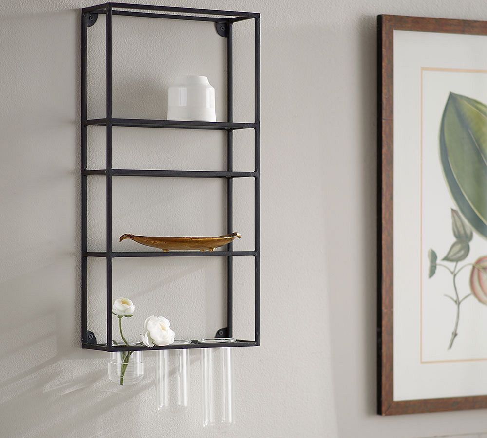 Wall Shelf Unit with Multi Glass Rack