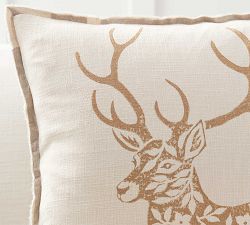 Dodson Deer Block Print Pillow Cover