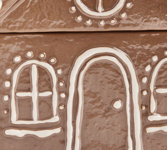 Gingerbread House Stoneware Cookie Jar
