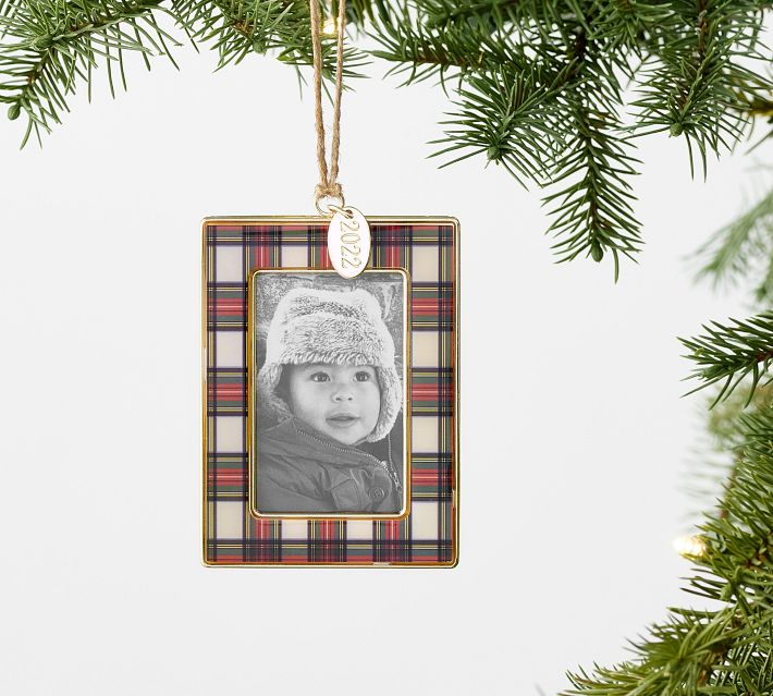 Christmas Ornaments Pottery Barn Photo Frame Ornament Baby's First