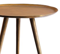 Euclid Round Metal End Table (16&quot;-25&quot;)