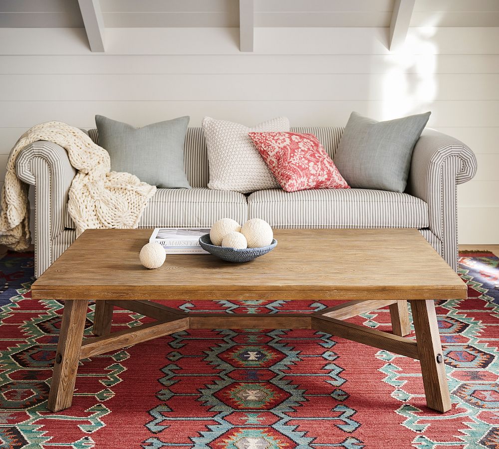 Rustic Farmhouse Rectangular Grand Coffee Table (60&quot;)
