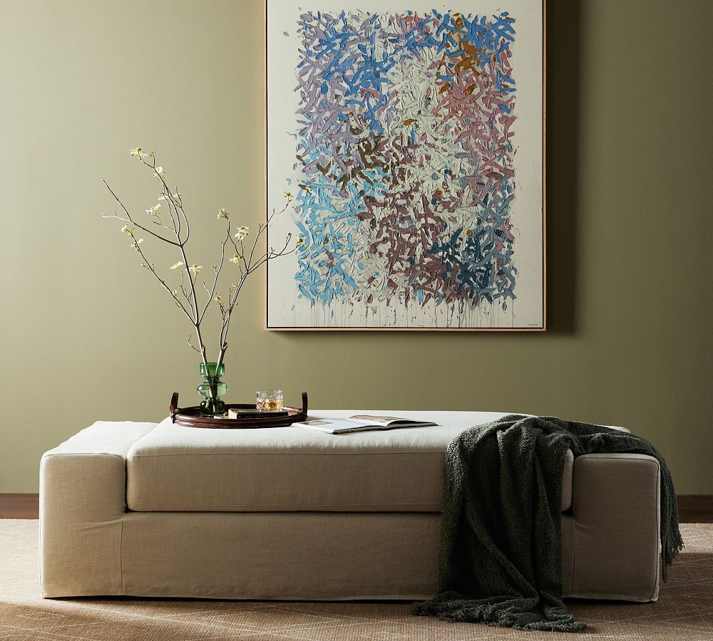 Andrea Slipcovered Accent Double Bench