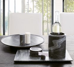 Black &amp; White Marble Salt &amp; Pepper Shakers