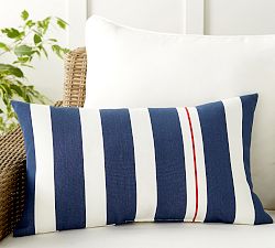 Ajay Striped Outdoor Lumbar Pillow