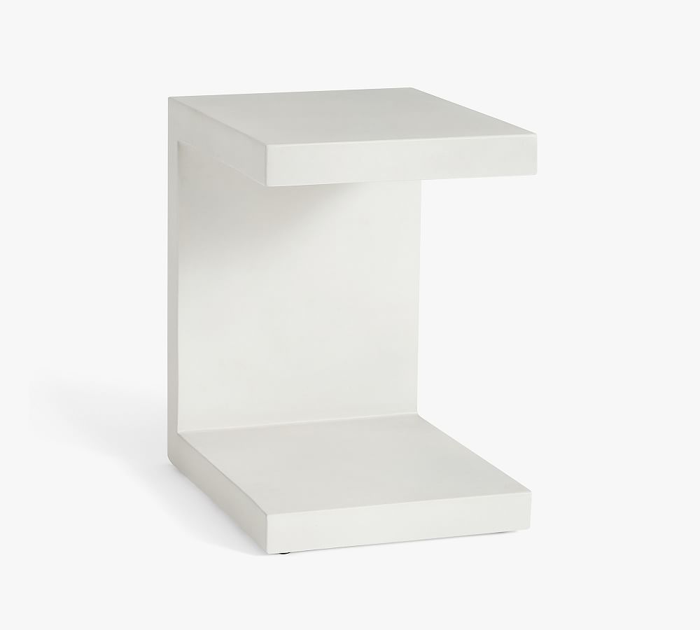 Open Box: Pomona Concrete C-Table, White Speckle