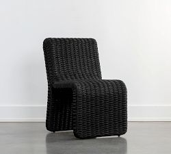 Coal Rattan Outdoor Dining Chair