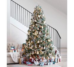 Gold Glitter Poinsettia Pick, Set of 3