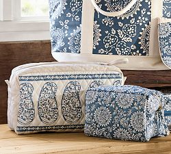 Lori Paisley/Calista Floral Cosmetic Bags, Set of 2