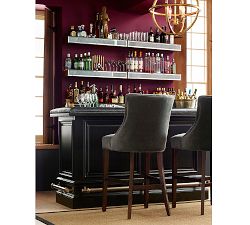 Rustic Wood Mirror Shelf