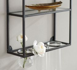 Wall Shelf Unit with Multi Glass Rack