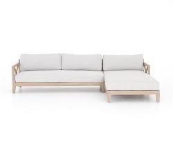 Mission Teak Sofa with Chaise, Natural