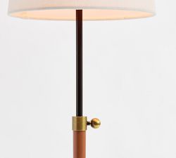 Harrison Leather Wrapped Floor Lamp (50")