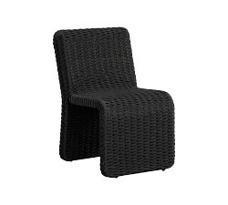 Coal Rattan Outdoor Dining Chair