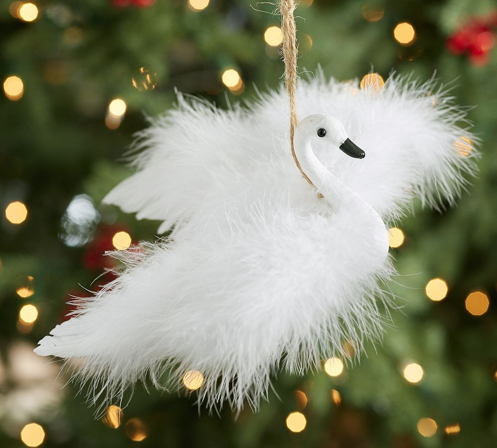 Feather Swan Ornament