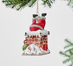 Mercury Santa in Chimney Ornament