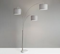 Locke 3-Arm Marble Arc Floor Lamp (83&quot;)