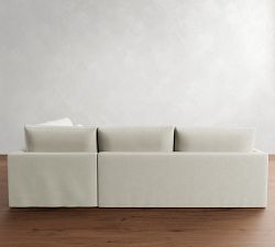 Westwood Fin Arm Deep Seat Slipcovered 3-Piece Sectional (122&quot;)