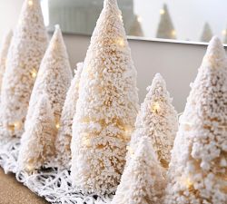 Lit Bottlebrush Tree Centerpiece