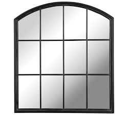 Madalynn Windowpane Arched Wall Mirror