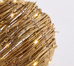 Rattan Twinkle Light Orb