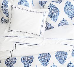 Asher Medallion Percale Duvet Cover