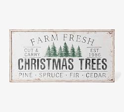 Christmas Trees Vintage Wall Art