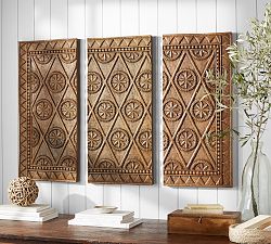 Carved Wood Triptych