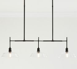 Farmhouse Glass Linear Chandelier (43&quot;)