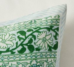Jolora Reversible Floral Block Print Outdoor Pillow