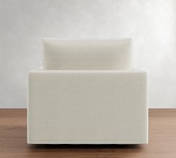Westwood Fin Arm Deep Seat Slipcovered Swivel Chair