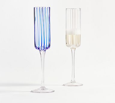 Pottery Barn Champagne Flutes