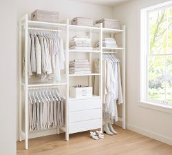 Essential Walk-In&#160;Closet by Hold Everything, 7' Hanging System with 3 Drawers&#8203;