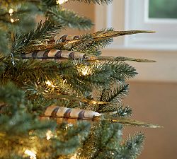 Gold Tipped Feather Tree Pick