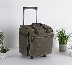 Greenpoint Waxed Canvas 12 Bottle Wine Rolling Cooler