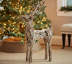 Outdoor Driftwood Deer