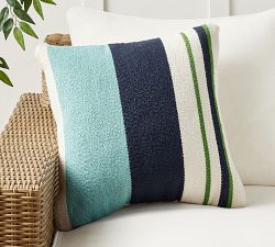 Modern Farmhouse Contrast Striped Outdoor Pillow