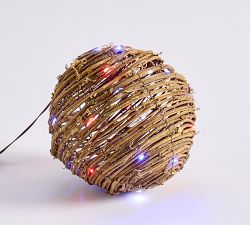 Rattan Twinkle Light Orb