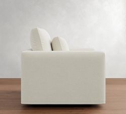 Westwood Fin Arm Deep Seat Slipcovered Swivel Chair