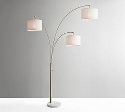 Locke 3-Arm Marble Arc Floor Lamp (83&quot;)