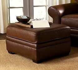 Open Box: Pearce Leather Ottoman