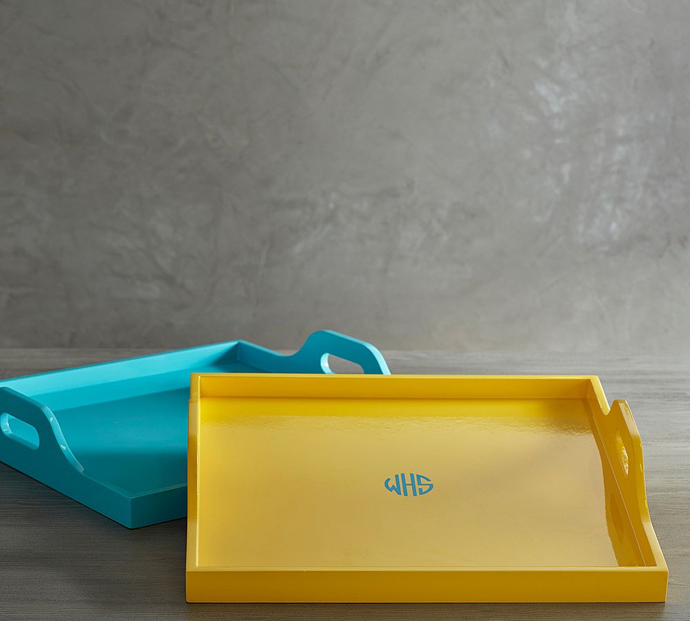 Square Handled Lacquer Trays