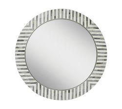 Brenna Two-Toned Round Wall Mirror