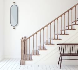 Blaire Oval Mirror With Brackets, 10&quot; X 29&quot;