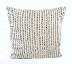 Open Box: Mitra Handwoven Striped Pillow Cover (20&quot; Sq.) - Beige