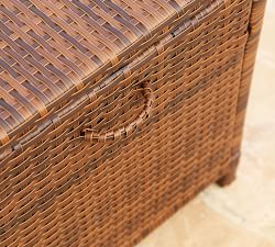 Bellflower All-Weather Wicker Storage Bench